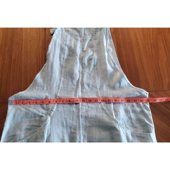 Hatch maternity Overall Shorts size 2 Medium Lightweight Lt Blue Summer Cotton - Picture 10 of 12